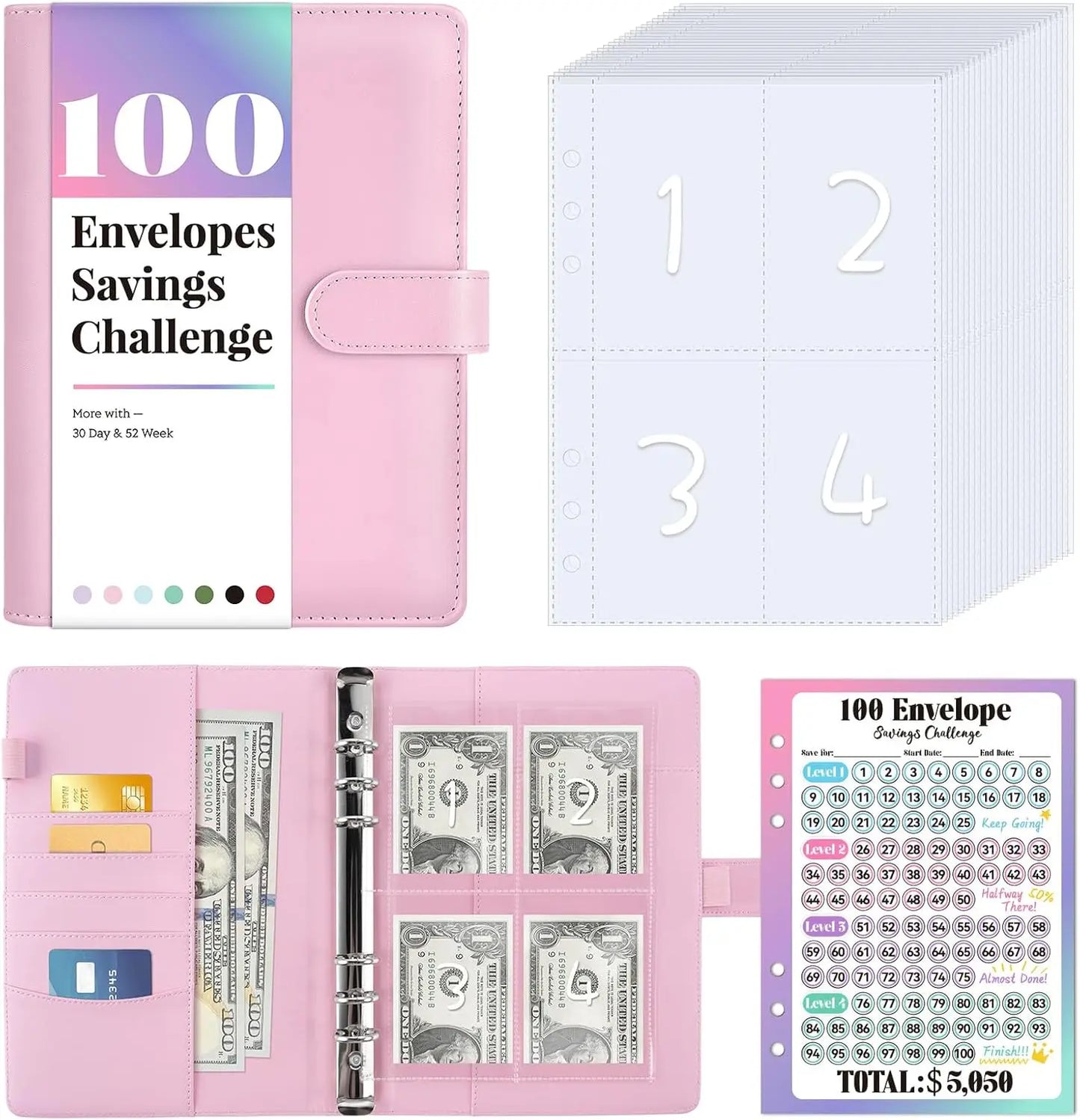 A5 100 Envelopes Money Saving Challenge