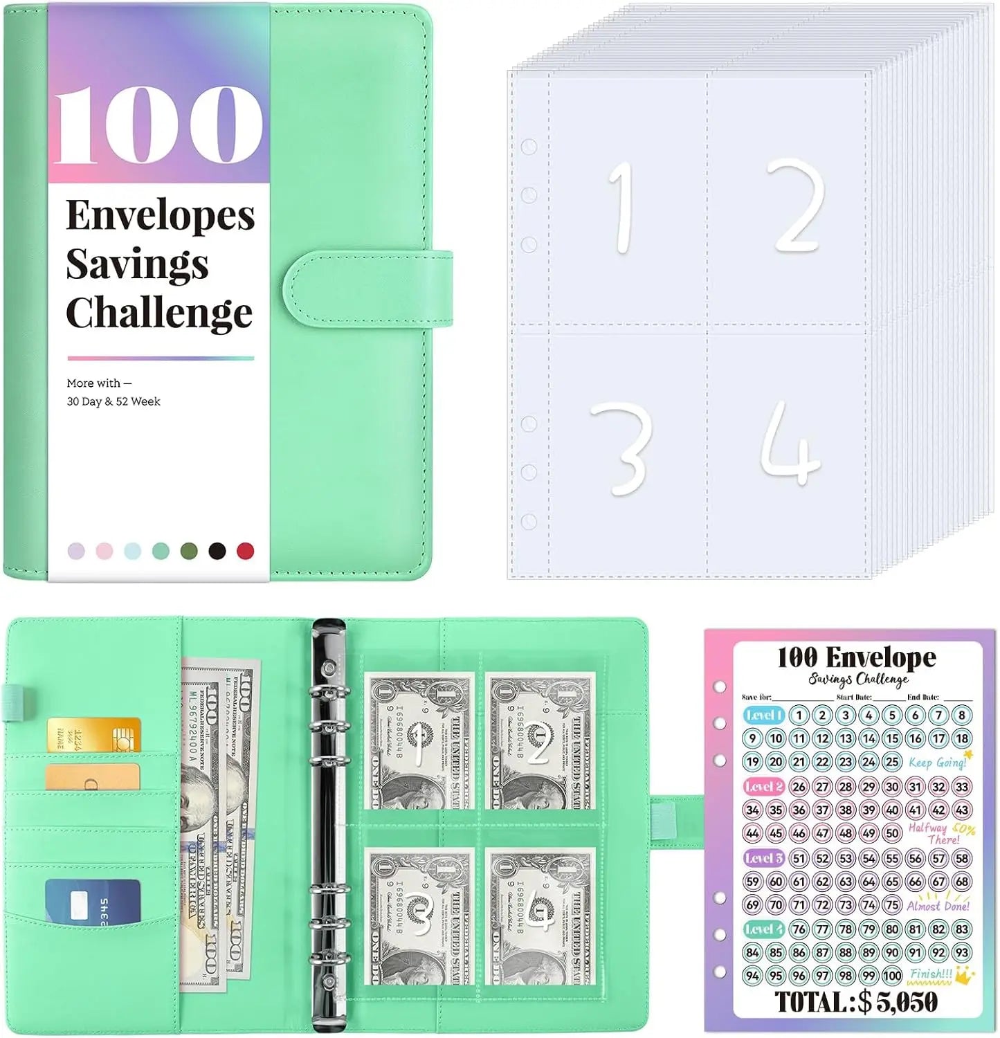 A5 100 Envelopes Money Saving Challenge