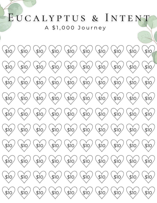 1,000 Savings Challenge Instant download